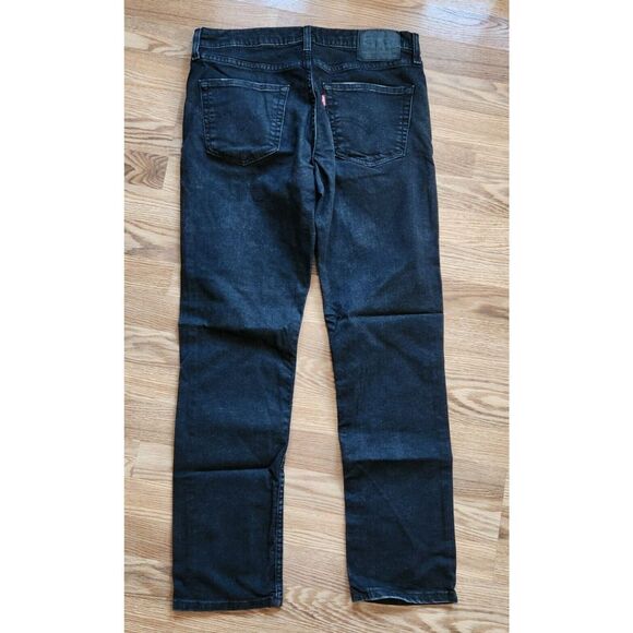 Vintage Levi's Black Denim Jeans Men's Size 34x30 7" Straight Leg Disdressed - Picture 3 of 7